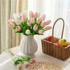 Echte Haptik Künstliche Tulpen Hohe Qualität Luxuriöse Silikon Falsche Blumen für Haus Hochzeitsdekoration Brautstrauß Elegante Dekoration