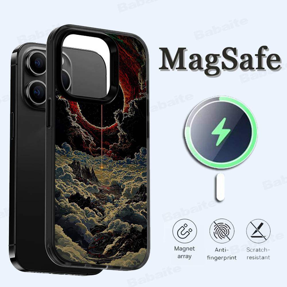 Anime Berserk Phone Case Magnetic Case For IPhone 16 14 13 12 11 15 Pro Max Plus For Magsafe Wireless Charge Cover