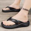 Sandálias Ortopédicas Masculinas Moda Chinelo de Praia Verão Outdoor Sandálias Macias Com Suporte de Arco Chinelo Clássico Preto