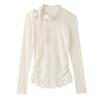 Autumn/Winter Pure Desire Spicy Lace Long Sleeve Women's Slimming Top