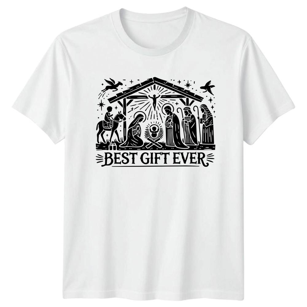 Best Gift Ever TShirt Nativity Scene Christmas Gift For Him And Her S