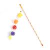Felt Star Feather Teaser Stick Colorful Soft Hairball Star Cat Teaser Stick for Home Yellow