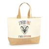 Tote Bag - PLANETEE - Capricorn Sign « I Can't » - Jute - Printed In France - Large Capacity