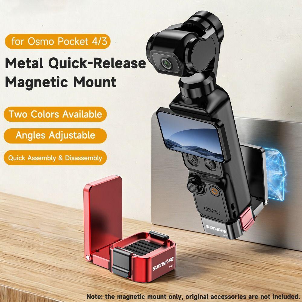 Aluminum Alloy Magnetic Clip Mount Stand Bracket for DJI Osmo Pocket 4 3 Camera Accessories