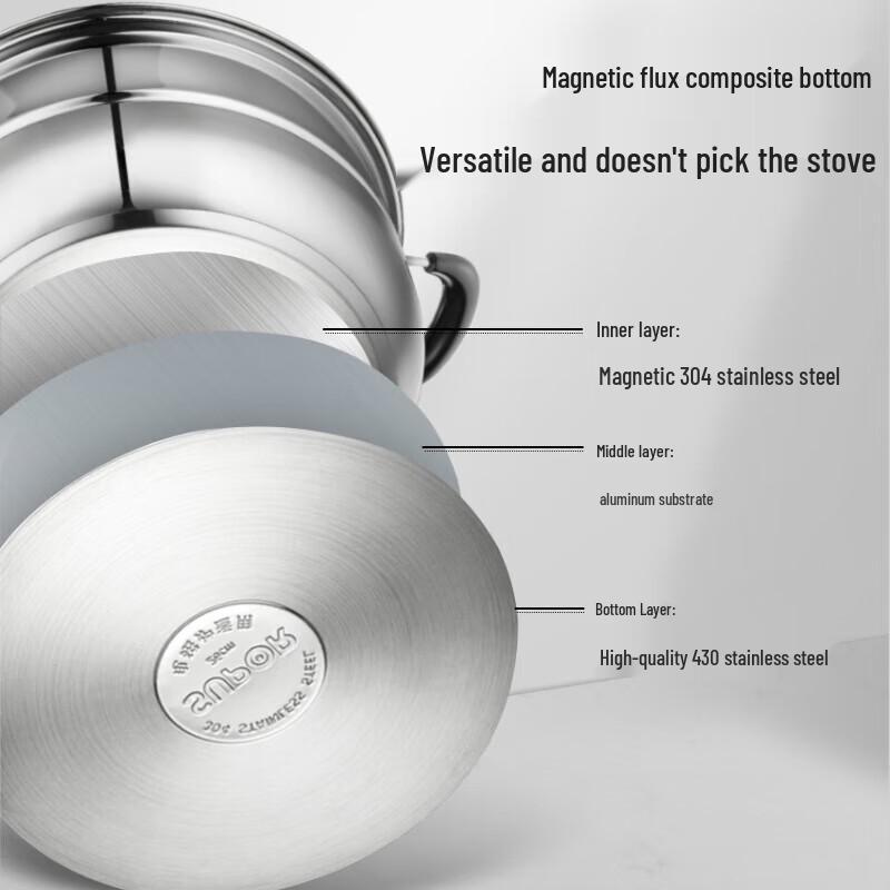 Supor 32cm 3-Layer 304 Stainless Steel Steamer Pot