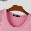 INCERUN Sommer Herre Rund Hals Ensfarget Sport Fritid Tanktopper Undertrøyer