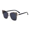 Cat'S Eye Diamond-Encrusted Large-Frame Sunglasses, Women'S Trendy High-End Sunglasses, Women'S Glasses Shades.