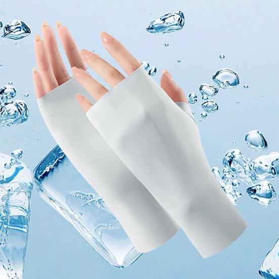 1 para anty-UV Art antypoślizgowe rękawiczki oddychające paznokieć palma Chinlon ochrona promieni lampa LED manicure