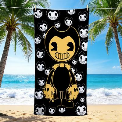 1Pc Bendy Ink Machine Beach Towel, Quick Dry, Multi-Use for Beach Pool Gym Yoga Home Travel, Christmas, Halloween, Xmas Gift M929147