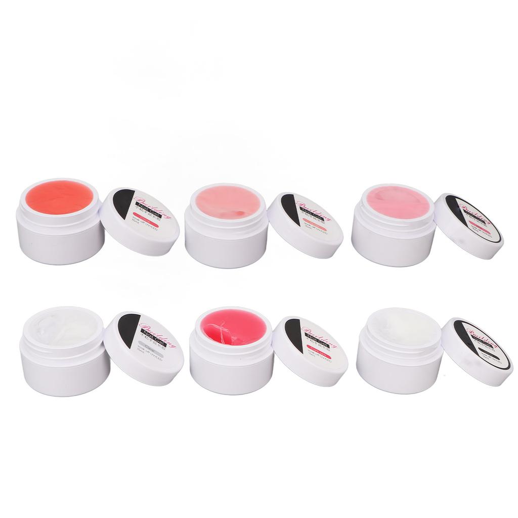 6pcs Nail Extension Gel Set DIY Sculpture Strengthener Nail Extension Gel Kit for Beginners Manicure Salon