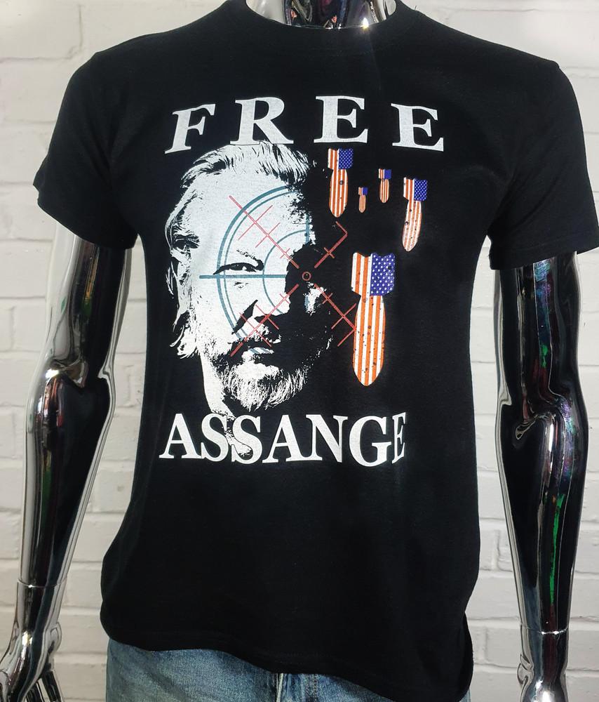 Free Assange T-shirt - Protest Injustice, rebellion, Anti-war Unisex T-Shirt XL