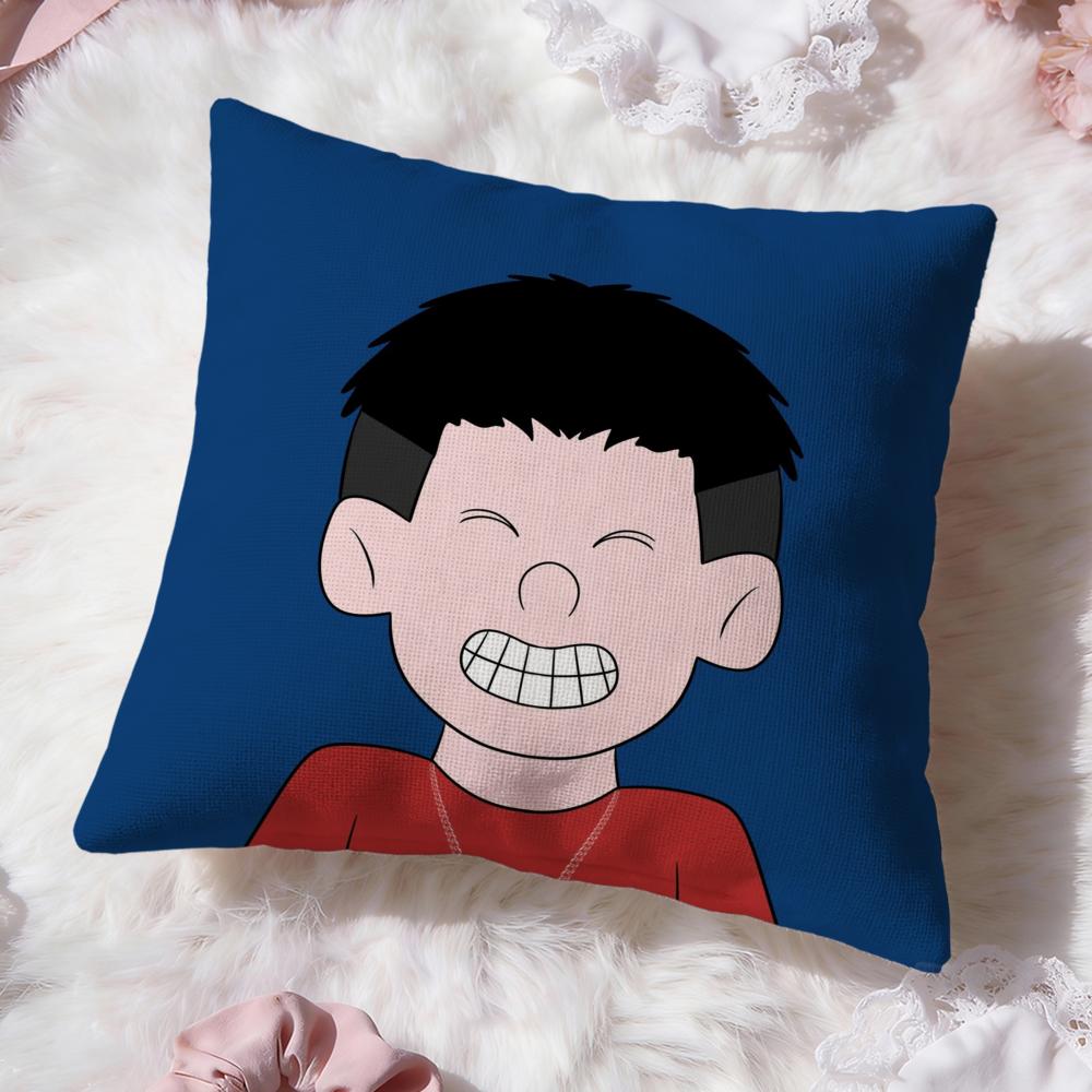 cartoon Pop Man Cushion Cover Premium Comfort Reversible Pillow Cove -Two in One Design for Any Room & Car Interior