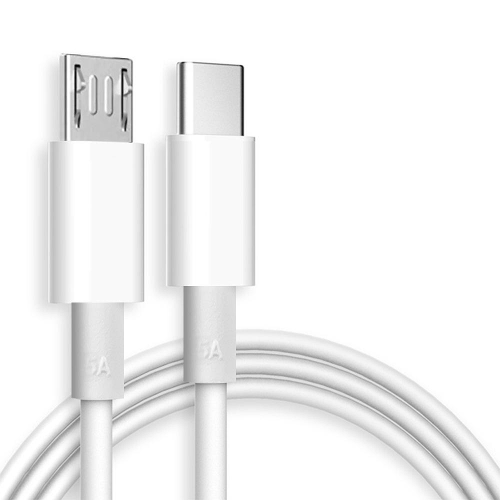 

USB TypeC To Micro Fast Charging Data Cable 5V/2.4A Transfer OTG Adapter Cable 0.3m/1m/1.5m/2m for Samsung Xiaomi Huawei Macbook 0.3M білий