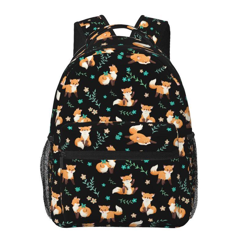 Cute Foxes Pattern Kawaii Backpack Unisex Travel Bag Lightweight Casual Daypack Students School Bookbags Laptop Backpack