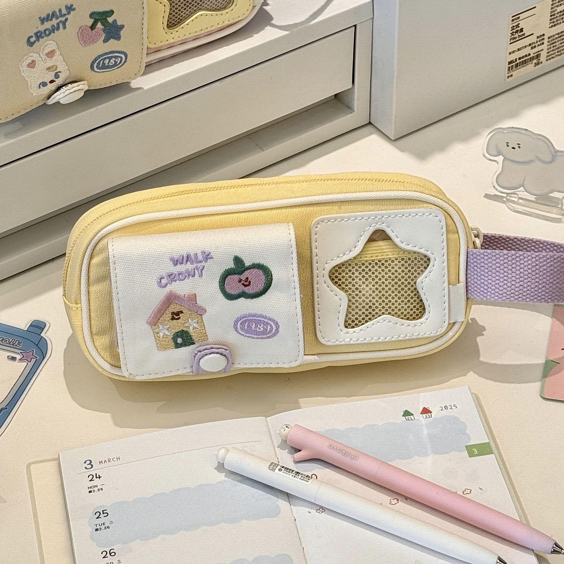 

Picnic series pencil bag, high value ins niche does not collide, student large-capacity stationery bag, storage bag, pencil bag