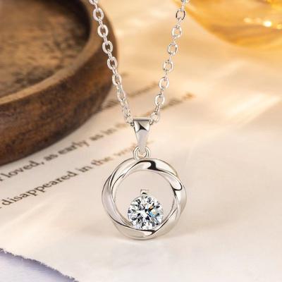 Mobius Zircon Necklace Women's Fashion Light Luxury Niche Design Sense Ring Pendant Exquisite Jewelry
