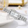 Gypsy Square Alloy Steel Belt Fashionable Waterproof Quartz Watch