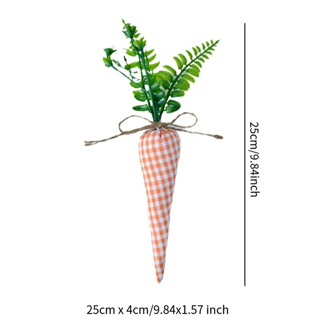 3 Pieces Easter Carrots Decorations Craft Toy Artificial Leaves DIY Easter Carrots Ornaments for Farmhouse Garden Bookshelf