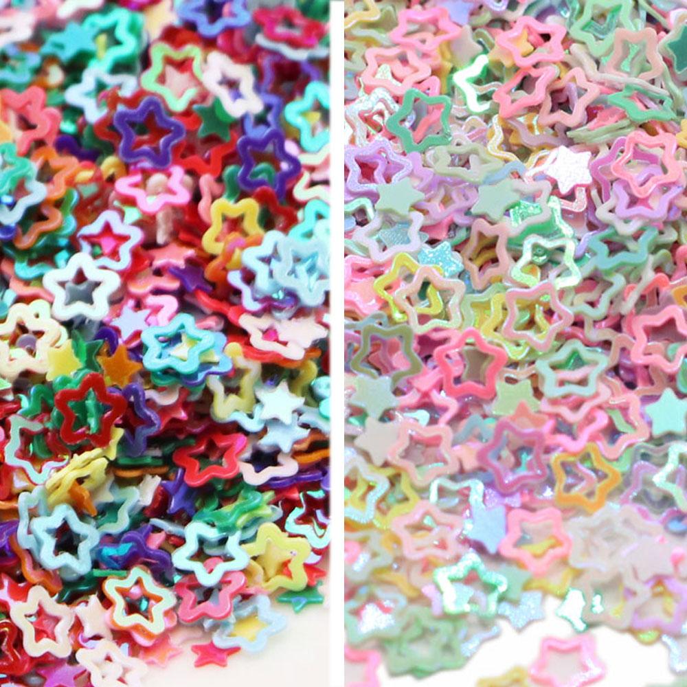 Pastel Colors Small Hollow Star Nail Sequin Sticker Confetti Flakes Paillette Scrapbookings for Face Nail Art Decoration