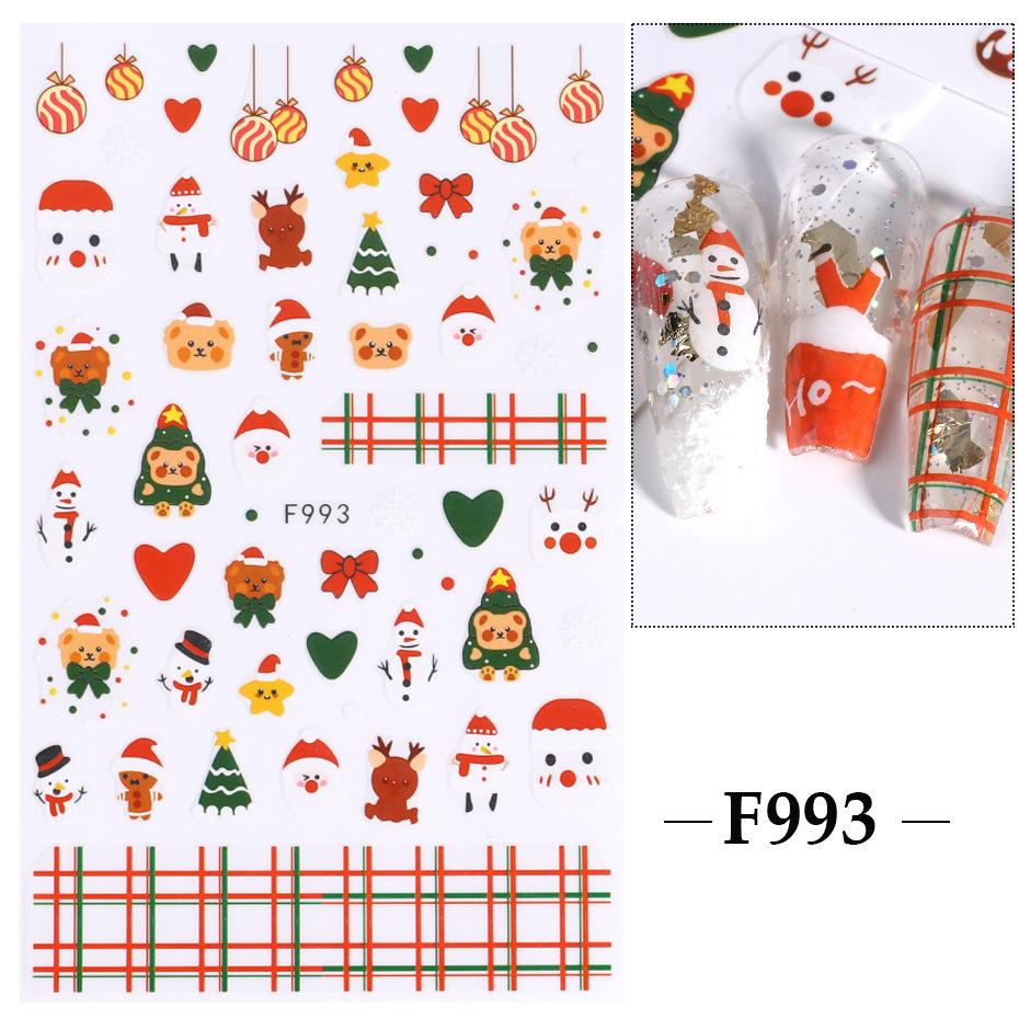 

Snowman Christmas Festive Acrylic Powder Nail Art Tree Winter-themed Red Santa Claus For Winter Holidays Nail Salons Christmas