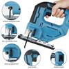 3000RPM 18V  Cordless Electric Jigsaw with Curved Cut Precision Portable Multifunction Power Tool for Carpentry Crafts Not Batte