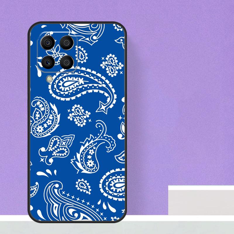 Black Bandana Paisley Case For Samsung Galaxy M14 M34 M54 M31 M11 M13 M53 M51 M12 M32 M52 M16 M36 M56 M15 M35 M55