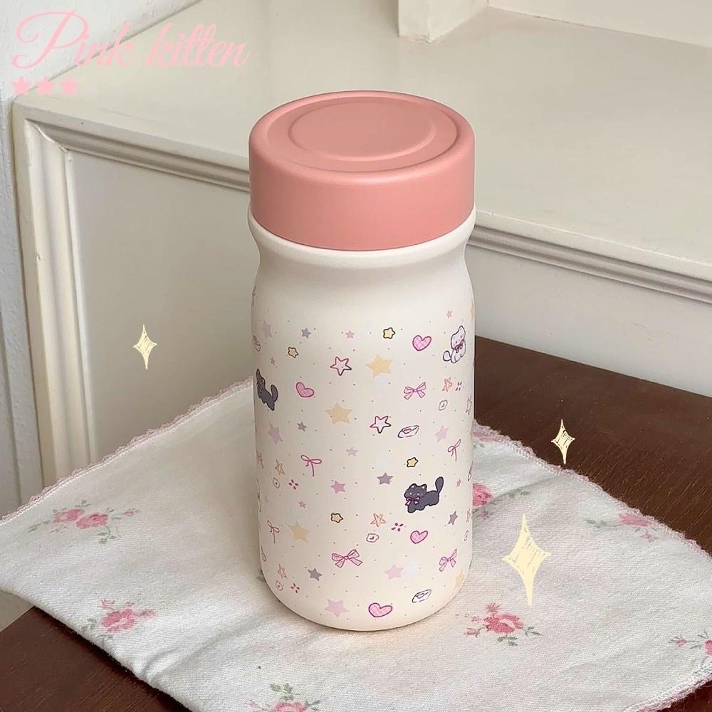 New Bowknot Vacuum Mug Cat Stainless Steel Water Bottle Dog Insulated Cup