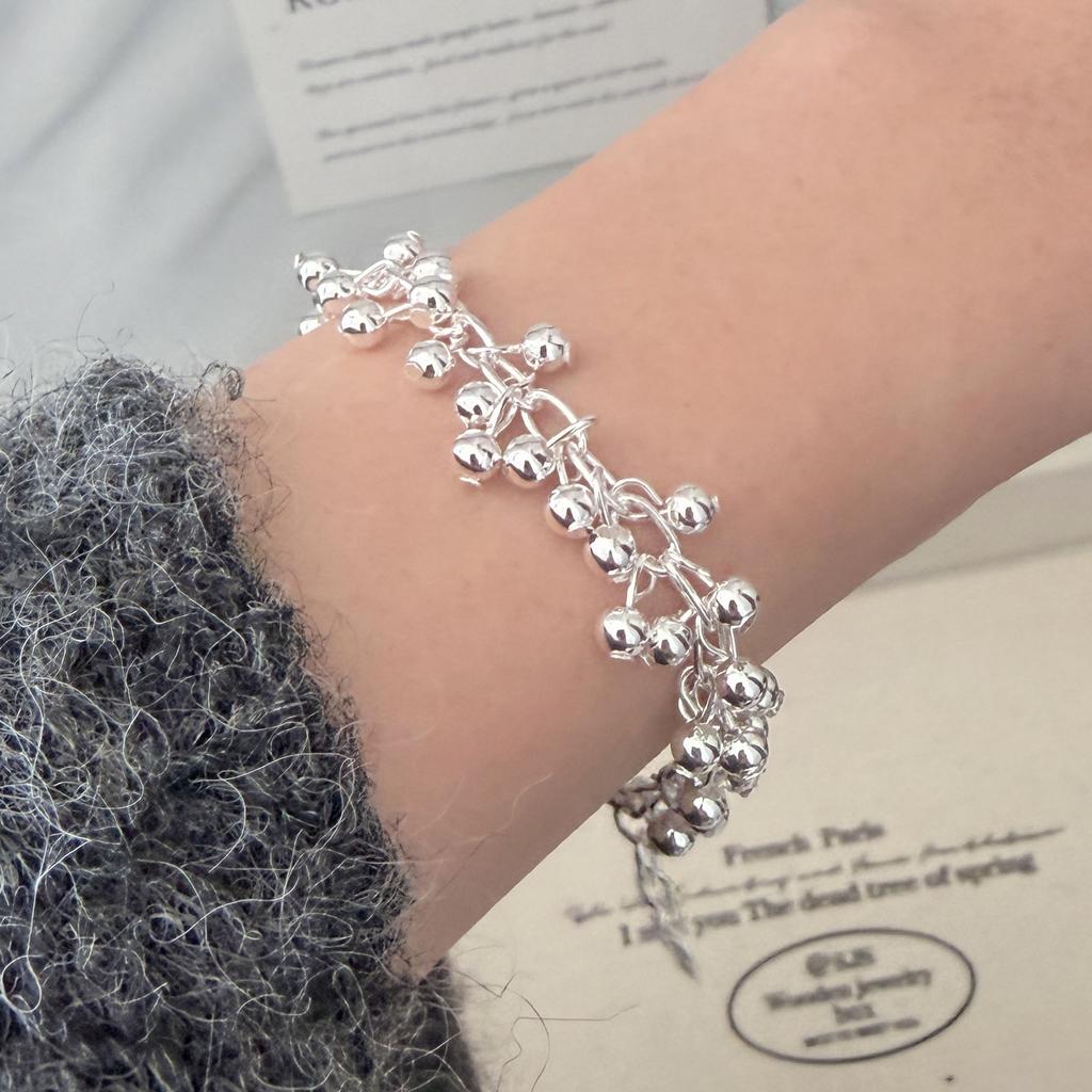 Xiaomi 100% Solid 925 Sterling Silver Metal Bracelet for Women Vintage Handmade Simple Mini Balls Bracelet Birthday Gift Party