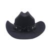 Fashion New Autumn and Winter Woolen Jazz Hat Cowboy Hat Belt Felt Hat Men's and Women's Sun Protection Visor Top Hat