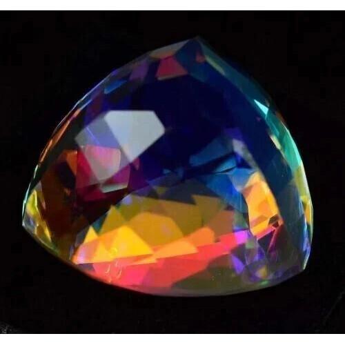 Natural Rainbow Color Mystic Topaz Trillion Cut 48-49 Ct Beautiful Gemstone