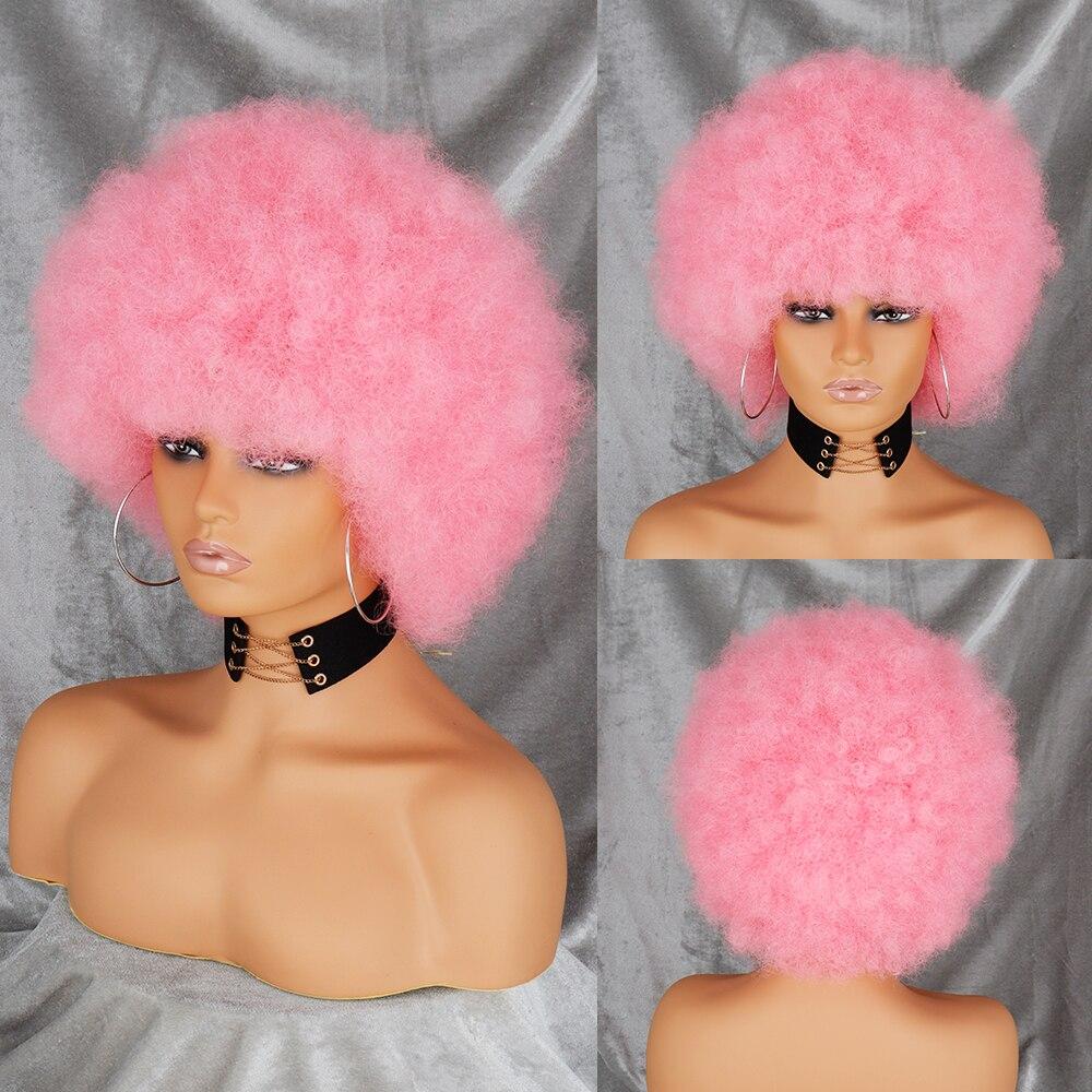 XINRAN Afro-Perücke für Damen, kurz, verworren, lockig, flauschig, Kunstfaser, kurz, halb schwarz, halb weiß, für den Alltag