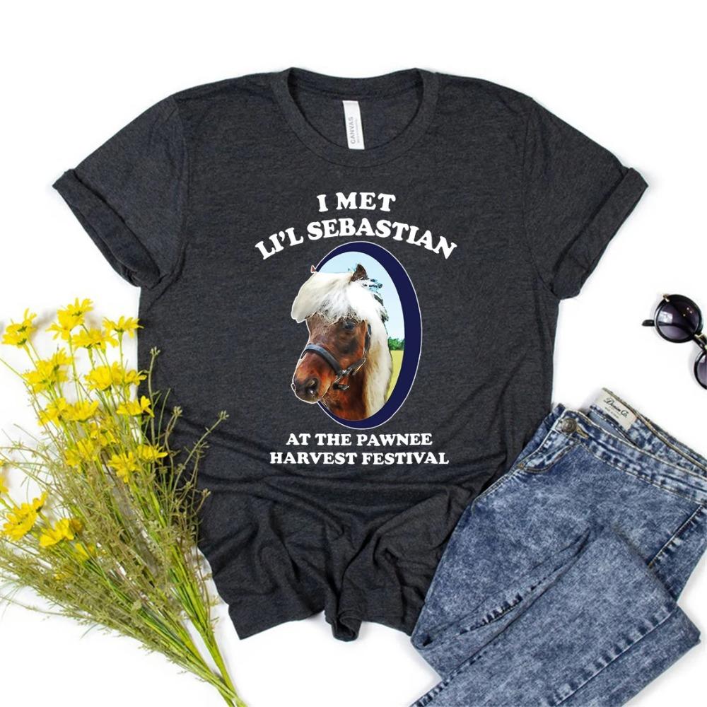 I Met Lil Sebastian T-Shirt Pawnee Harvest Festival Television Parks and Recreation Tshirt Unisex Funny Graphic Tees Casual Tops