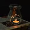 Hot Nordic Home Decor Glass Candle Heat Resistant Oil Furnace Aroma Burner Holder Candlestick Vase Romantic Wedding Decoration