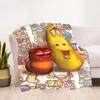 1 Stück Larva Love Outdoor-Decke Leichte Flanelldecke, Ganzjahresnutzung für Sofa, Bett, Reisen, Camping, Wohnzimmer, Büro, Couch062