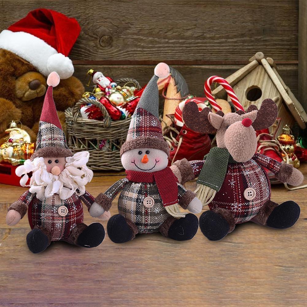 

Christmas Gift Santa Claus Snowman Ornament Festival Party Xmas Table Decor Doll A