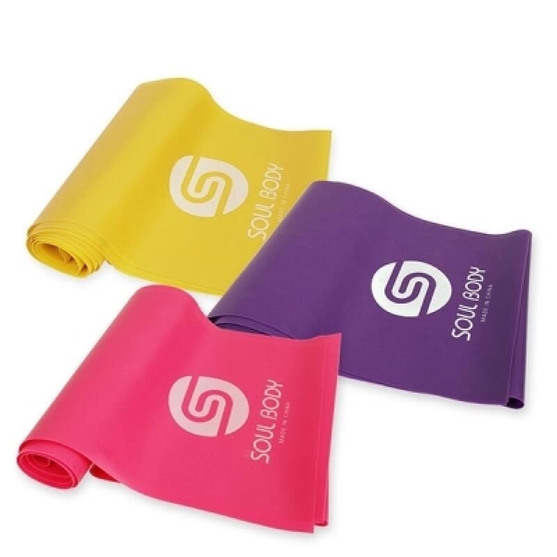 100% Natural Latex SOUL BODY Latex Band 0.35/0.45/0.55mm Step-by-Step Stretching Fitness Step 1 Yellow