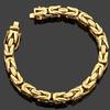 Hiphop Chain Bracelets For Men Never Fade Gold Color Stainless Steel Bracelet Manly Wrist 8.66" Classic Mens Jewellery Accessories