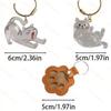 Cute Cat & Dog Fur Keychain Pendant - Creative Transparent Souvenir Gift