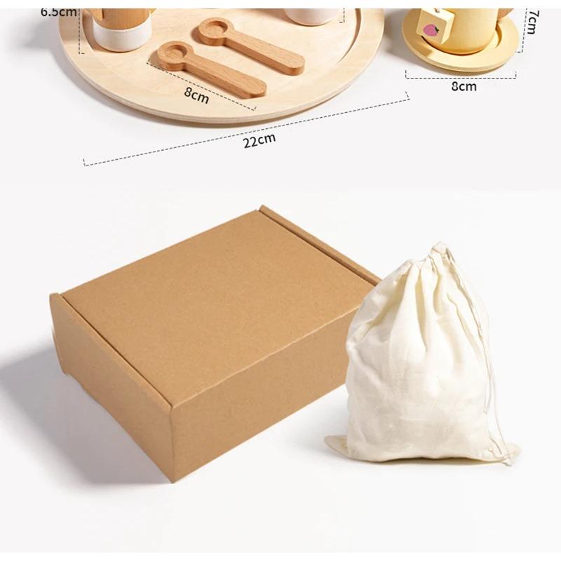Wooden Pretend Plays Girls Toys Kitchen Game Simulated Makeup Play House Afternoon Tea Playset Cuting Food Educational Toys Gift