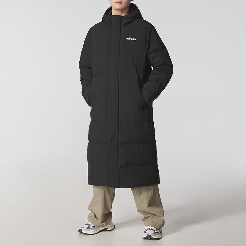 Adidas Unisex Long Hooded Down Jacket