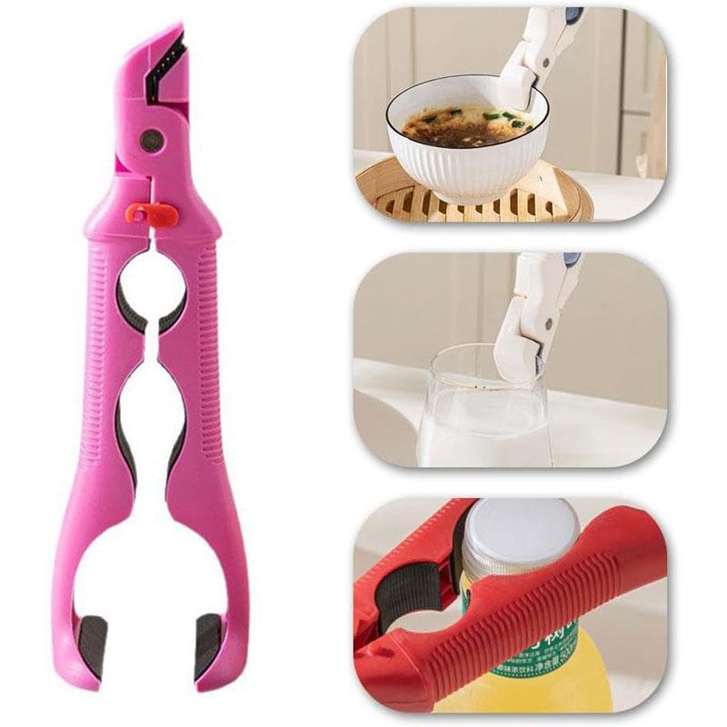 3-in-1 Hot Plate Gripper Lifters Tongs Multi-Angle Anti-Scald Bowl Holder Clip Grabber Tool