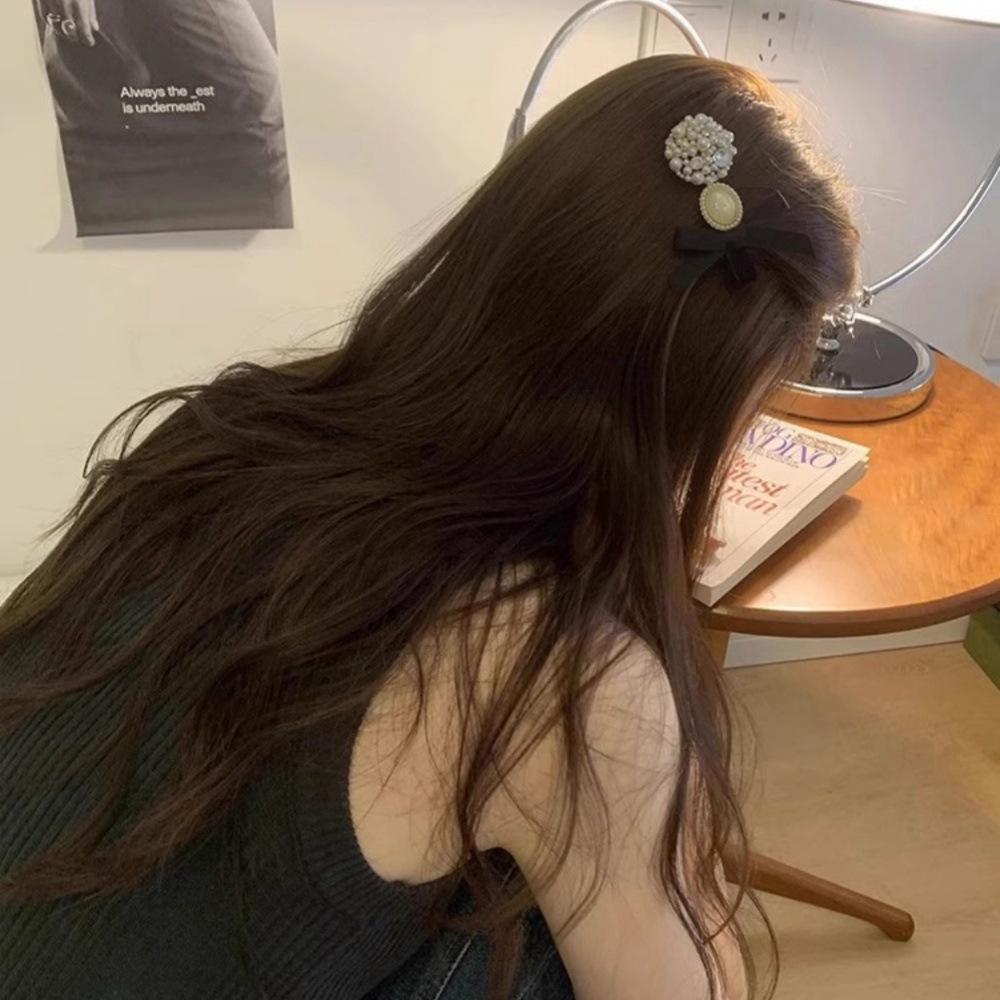 Koreanische reiche Blume Perlen Haarnadel weiblich einfacher Pony Clip Seitenclip Herbst und Winter kleiner duftender Stil Haarschmuck Trend