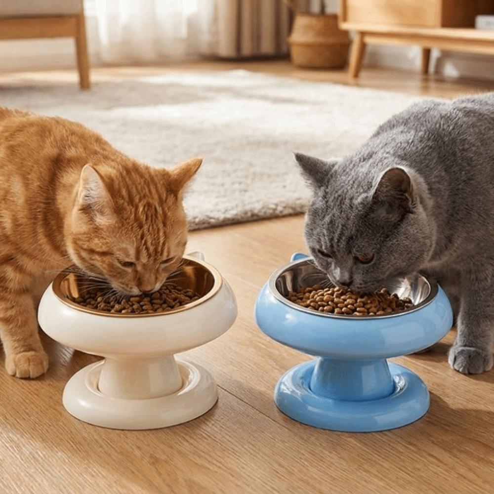 Large Capacity Elevated Cat Bowl Anti-Choking Neck Protection Bowl Cat Food Container Home Use