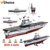 1883PCS Military Battleship Series USS CV-6 ENTERPRISE Crusier Model World War II Building Blocks Boat Bricks Toys Kids Gifts