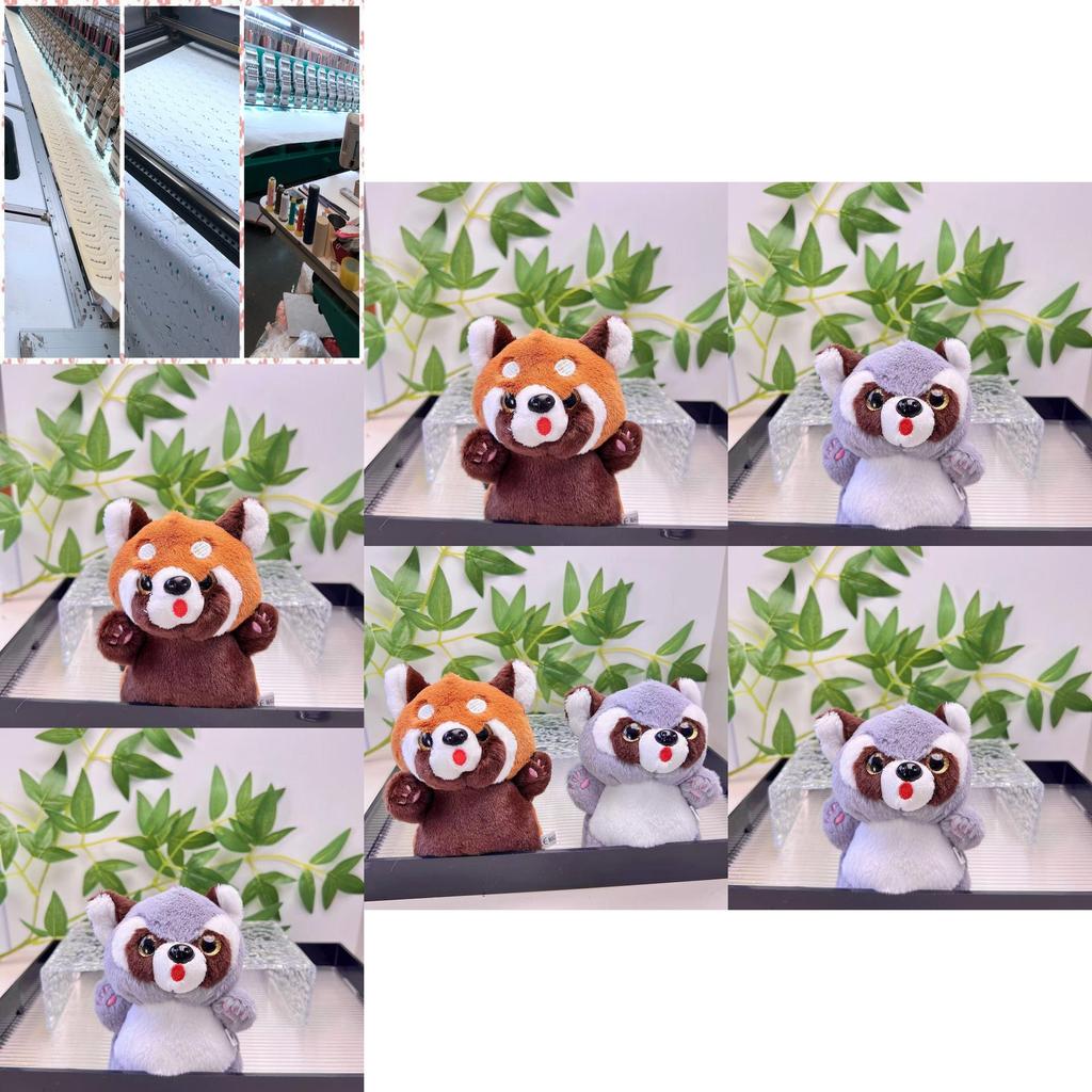 Entzückender Niedlicher Plüsch Waschbär Schlüsselanhänger Spielzeug Weicher Kurzer Plüsch Stofftier Puppe