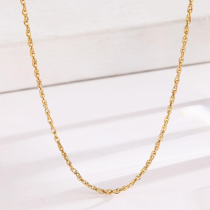 

Минималистичное колье-цепочка 1,8 мм витого плетения - Женское ключичное украшение класса люкс