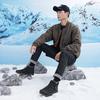 Herren Winter Warme Schneestiefel Regenfestes Gewebe Kunstpelzfutter Wasserdichte Knöchelstiefel Rutschfeste Outdoor-Schuhe Wandern Sportschuhe