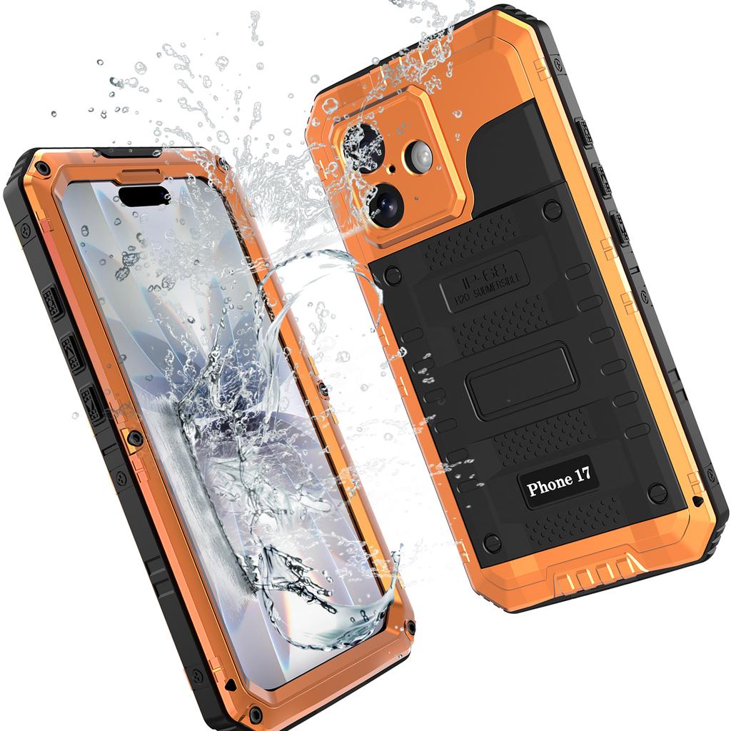 Metal Full Sealed Protection Waterproof Case For iPhone Air 17 Pro Max 17 Pro 17 IP68 Water Proof Shockproof Heavy Duty Cover