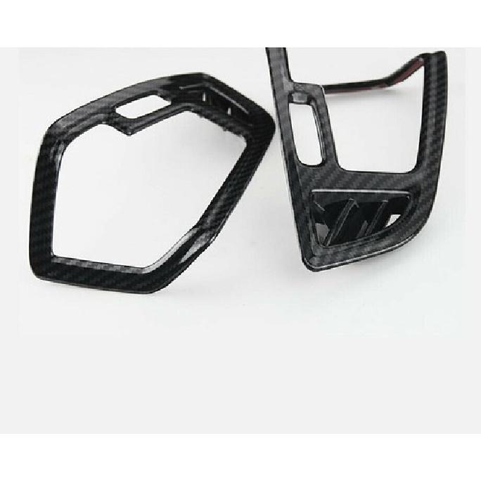 For Ford Escape Kuga 13- Carbon Fiber Side Air Vent Outlet Cover Frame Trim
