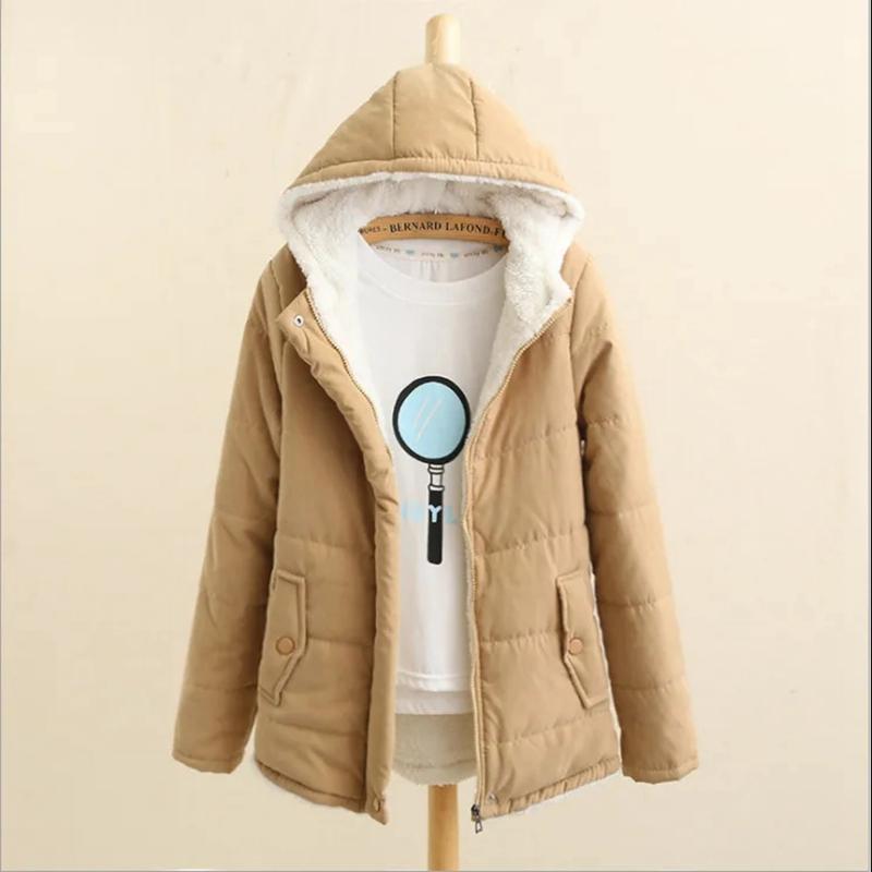 Herbst und Winter Koreanische Version Vielseitige Lose Mit Kapuze Verdickte Samt Baumwolle Mantel frauen Imitation Sherpa Jacke
